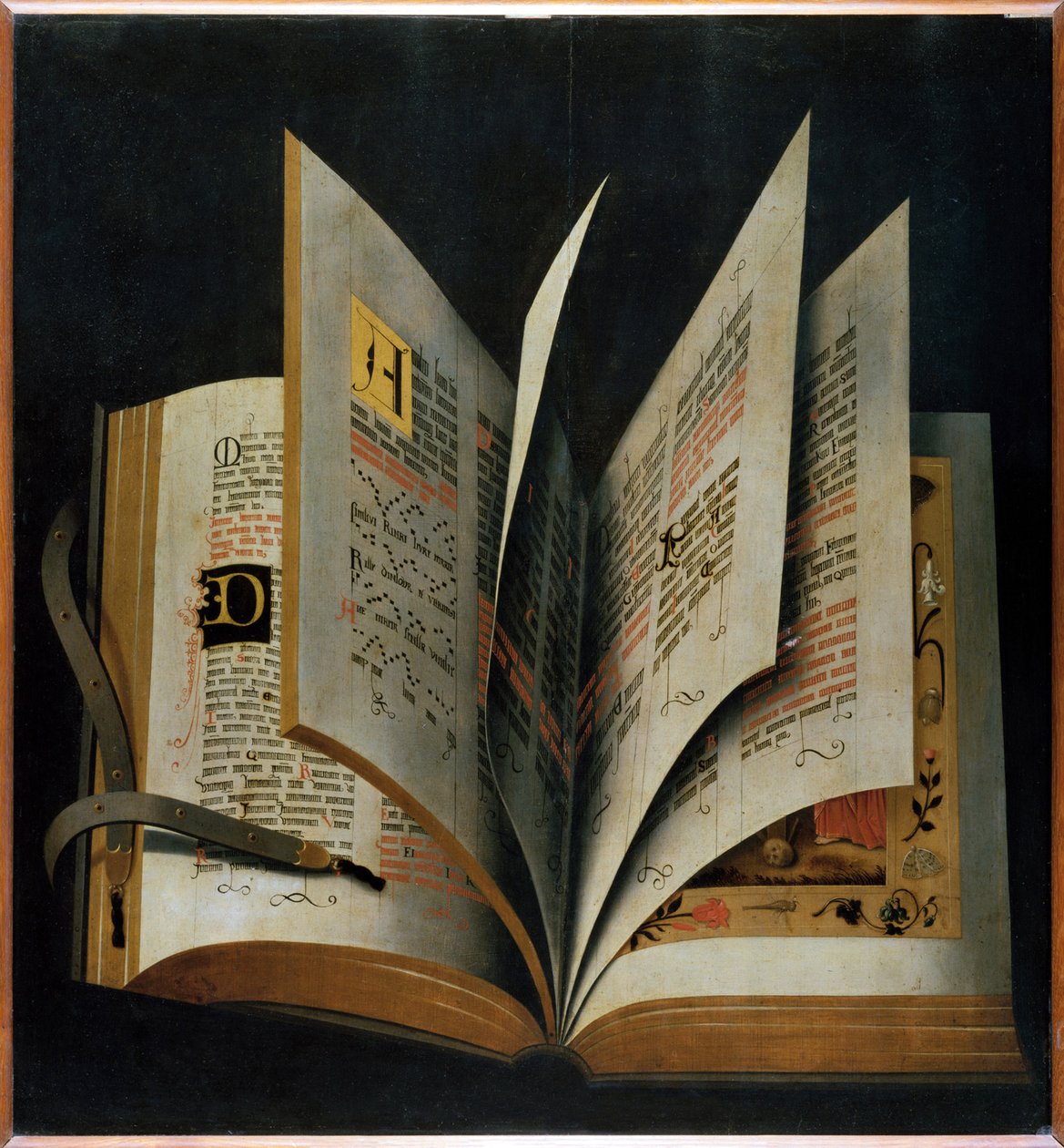 Otevřená liturgická kniha - Anonymní - počátek 16. století. - Olej na dřevě - 70,2x65 - Galleria degli Uffizi, Florencie od Unknown artist