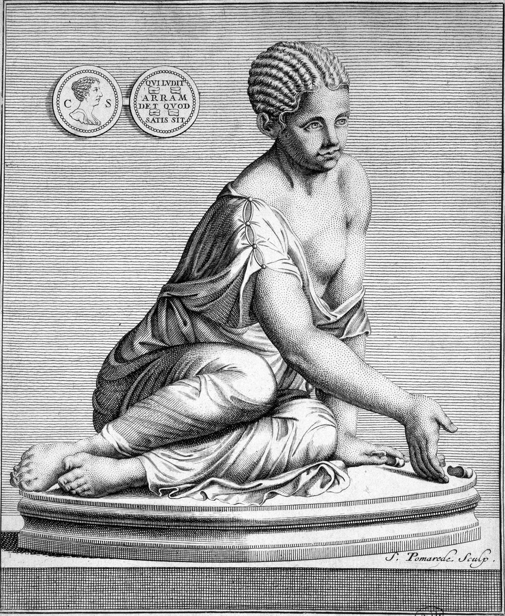 Starověká hra: osselets. od Unknown artist