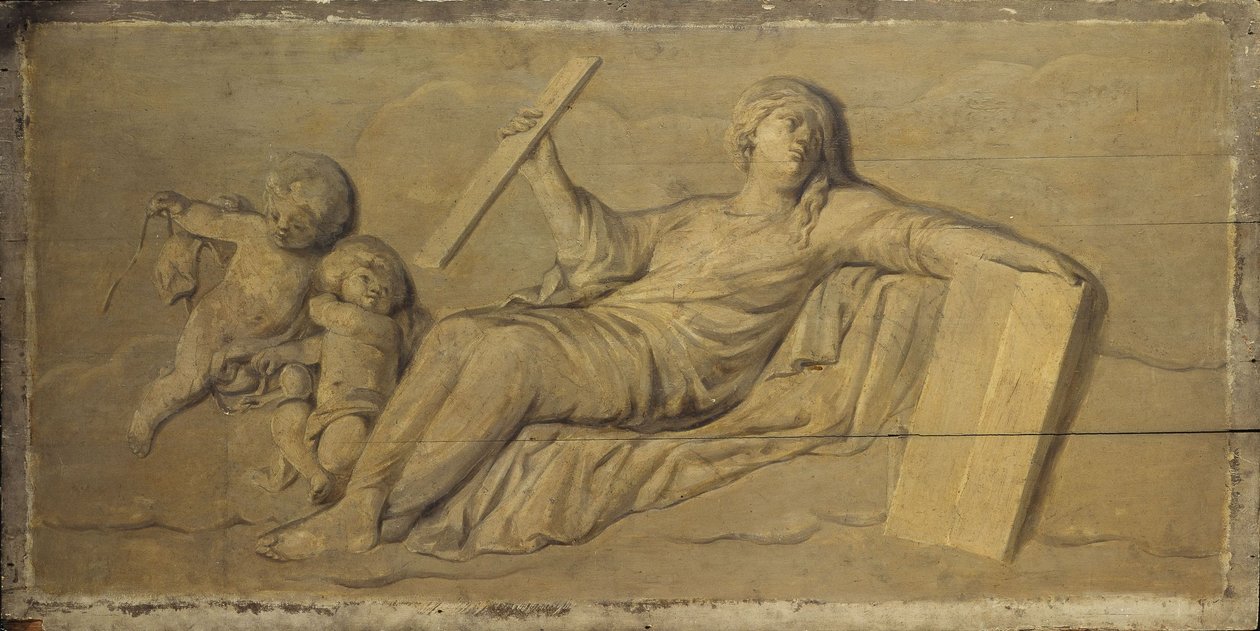 Architektura, mezi lety 1701 a 1800 (olej na dřevě) od Unknown artist