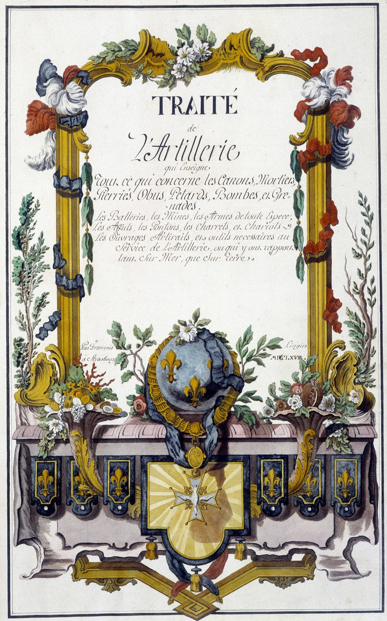 Dělostřelecká smlouva - frontispis „Dělostřelecké smlouvy“, François Lingier, Štrasburk od Unknown artist