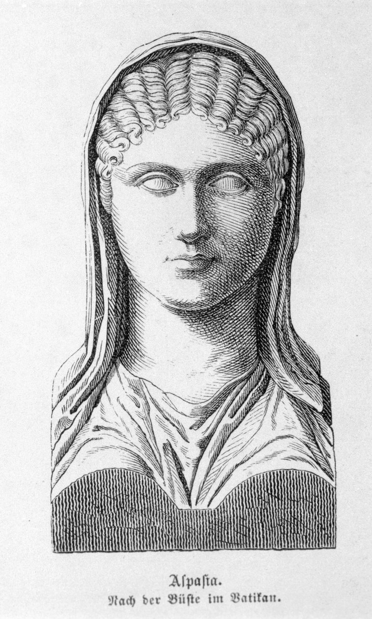 Aspasia z Milétu, milenka Perikla. od Unknown artist