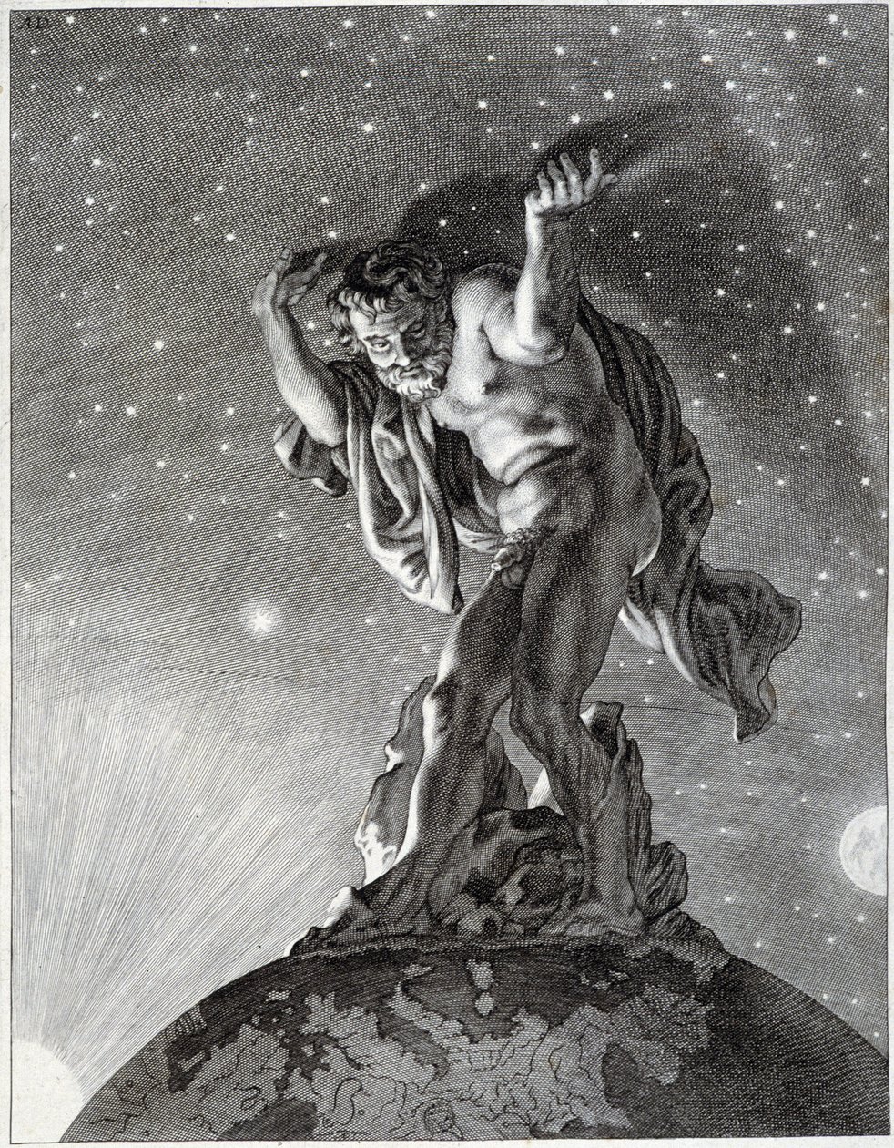Atlas podporující oblohu. od Unknown artist