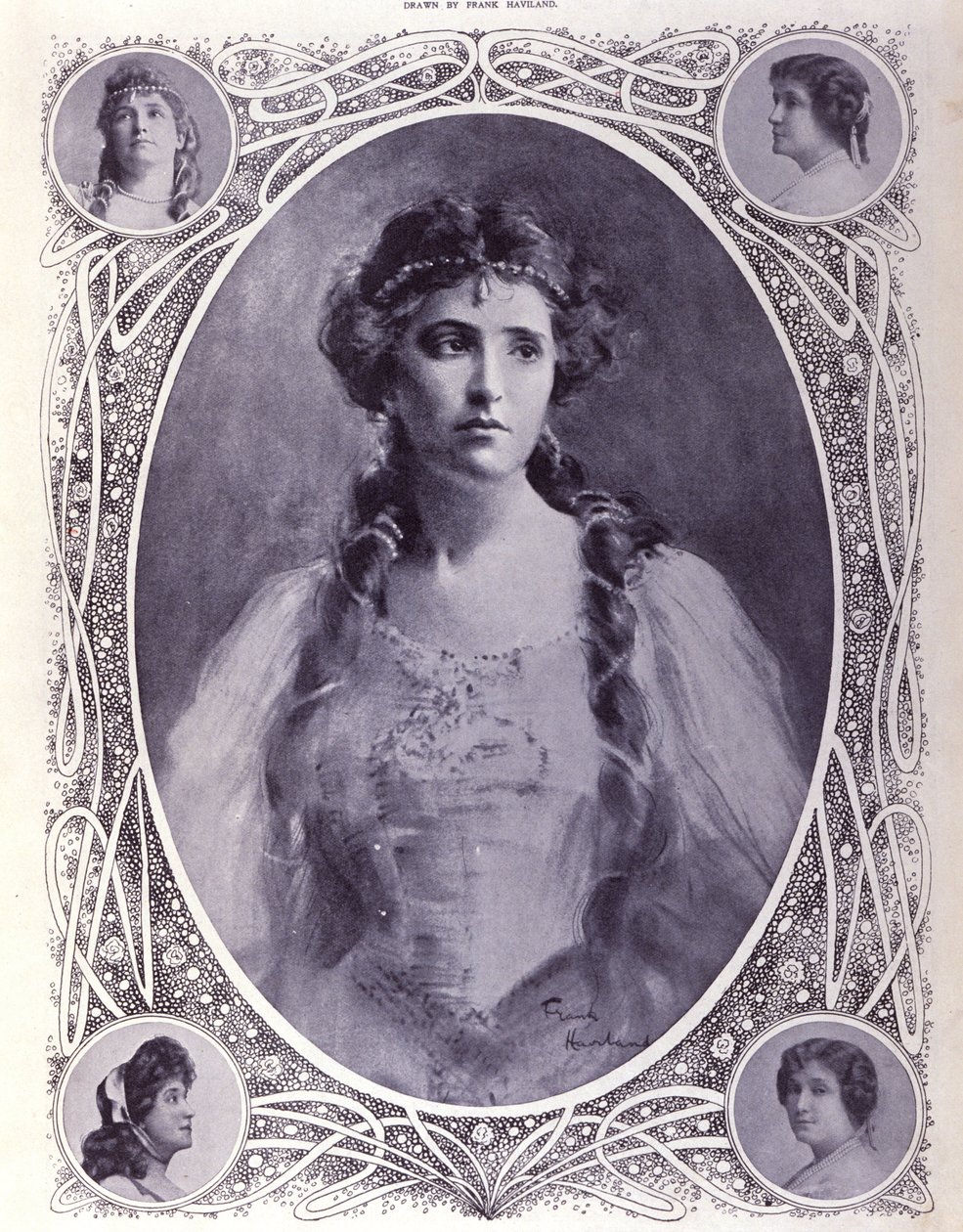 Australská zpěvačka Nellie (Nelly) Melba (1861-1931), akvarel z konce 19. od Unknown artist