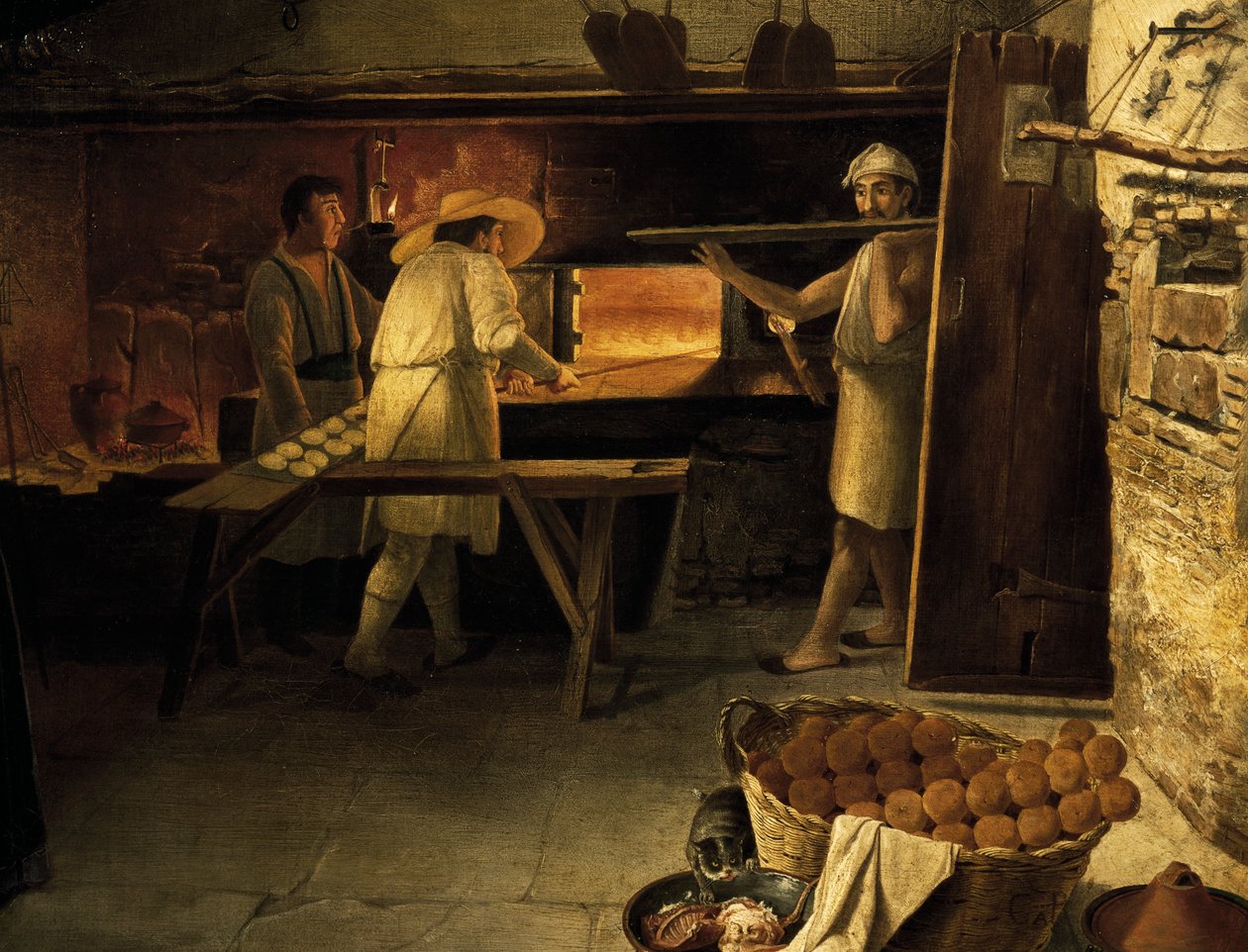 Pekaři při práci, malování od anonyma od Unknown artist