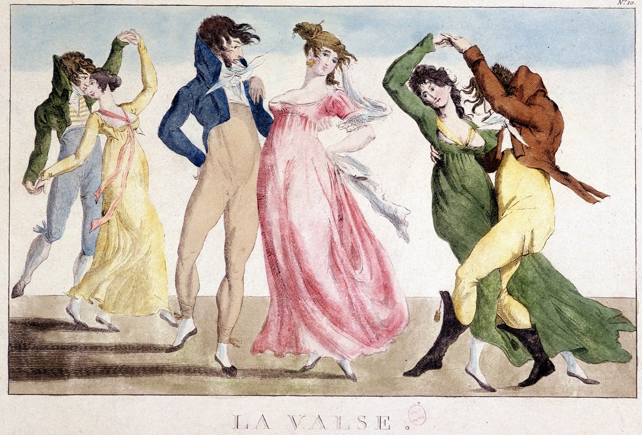 Ples: The waltz, n. d., začátek 19. století, Carnavalet od Unknown artist