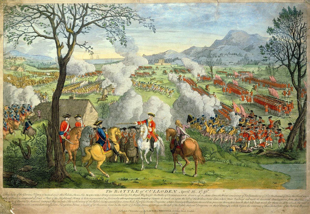 Bitva o Culloden od Unknown artist