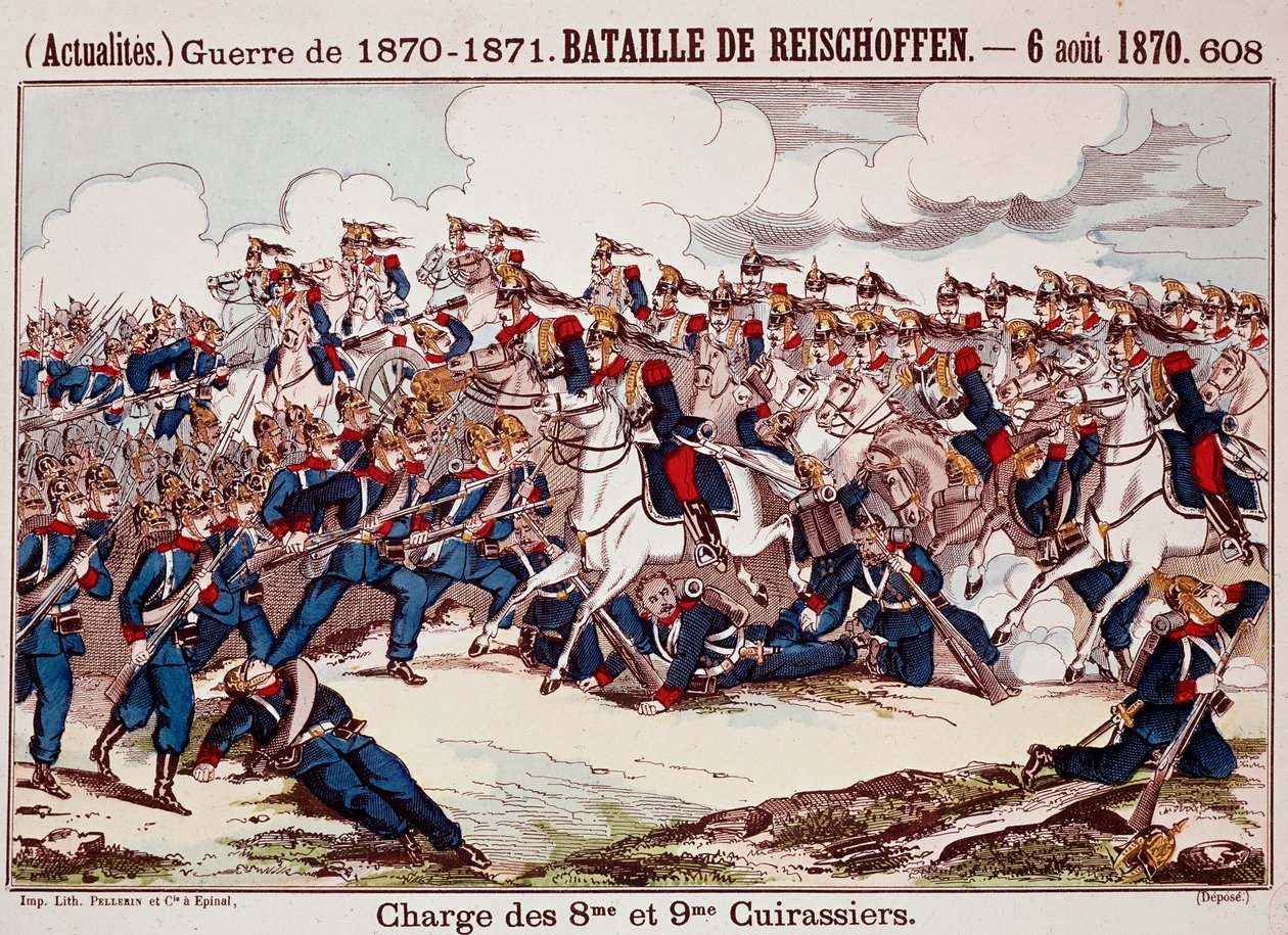 Bitva u Worthu dne 6. srpna 1870 v úvodních fázích francouzsko-pruské války (rytina) od Unknown artist