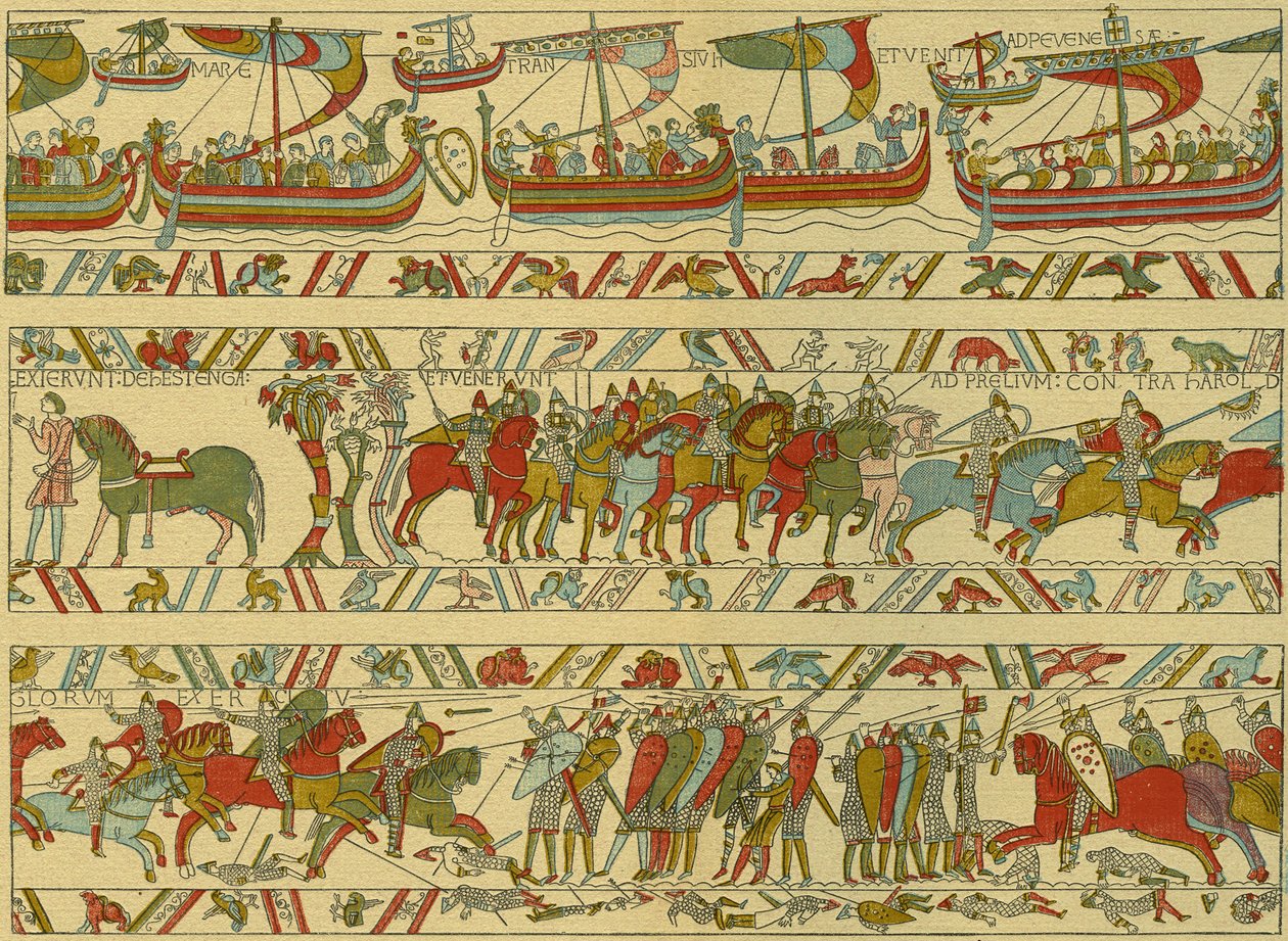 Tapisérie z Bayeux. Normanský útok od Unknown artist