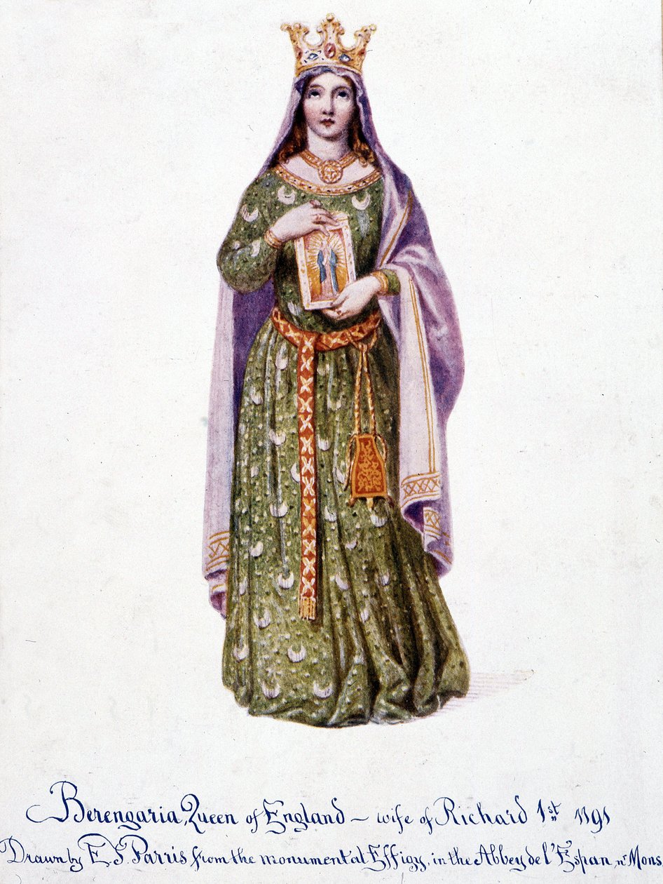 Berengaria Navarrská manželka Richarda I. Anglického - Berangere Navarrská - Berengere, anglická královna, manželka Richarda I. 1191 od Unknown artist