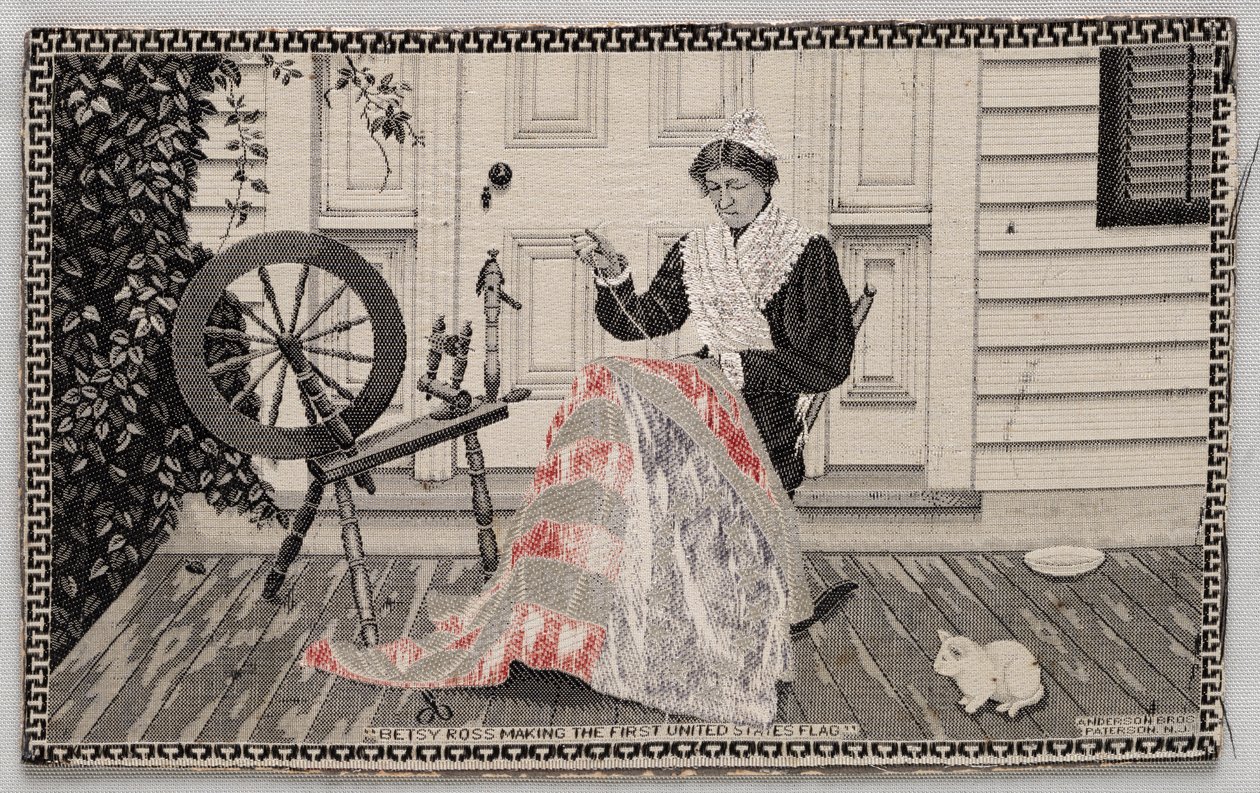 Betsy Ross dělá první vlajku Spojených států od Unknown artist