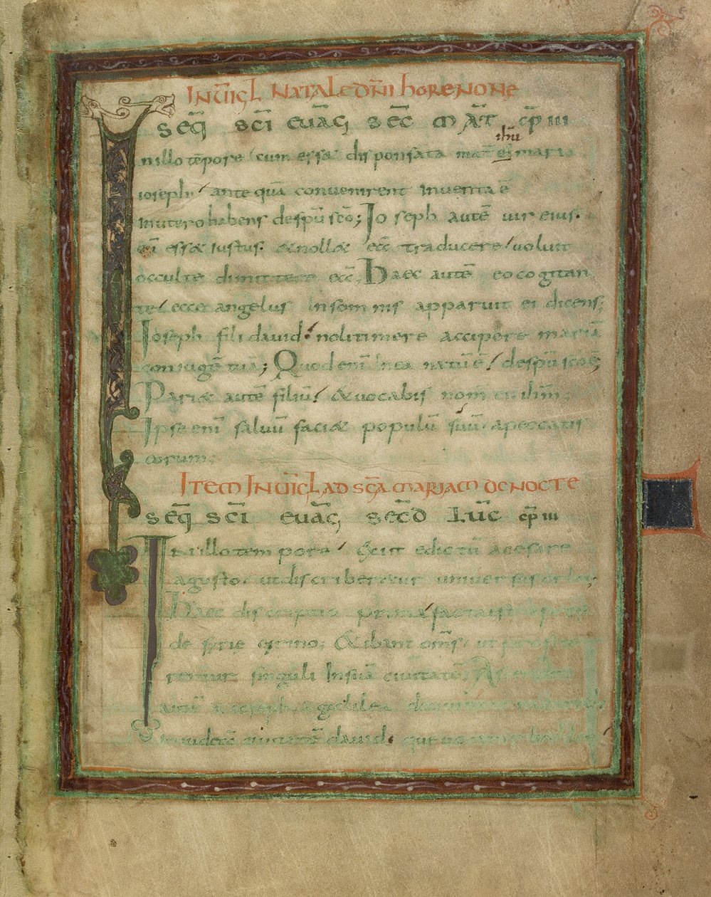 Bifolium z evangelijního lekcionáře (listy 5 a 12) od Unknown artist