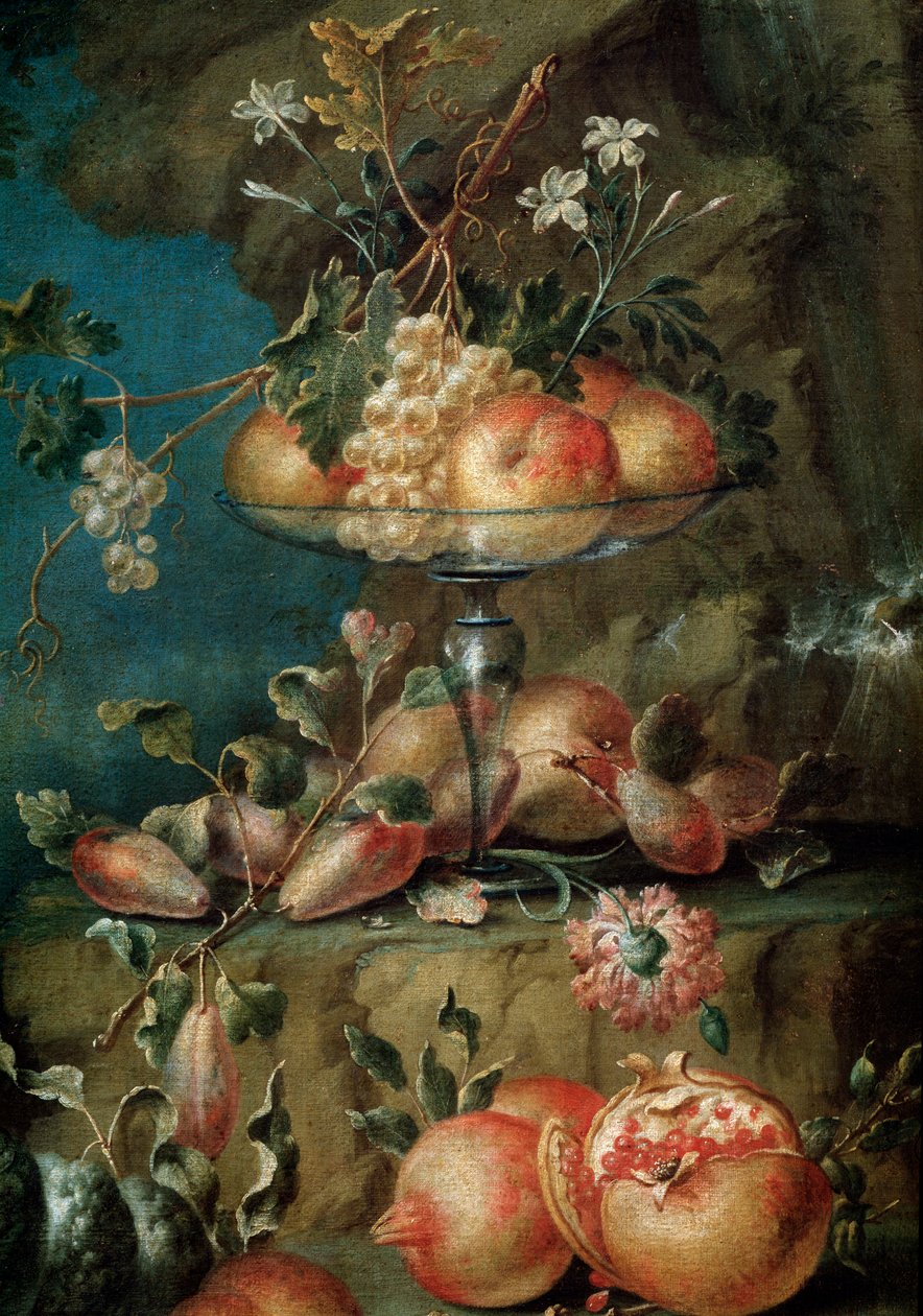 Ptáci a ovoce v krajině (detail obrazu od Unknown artist