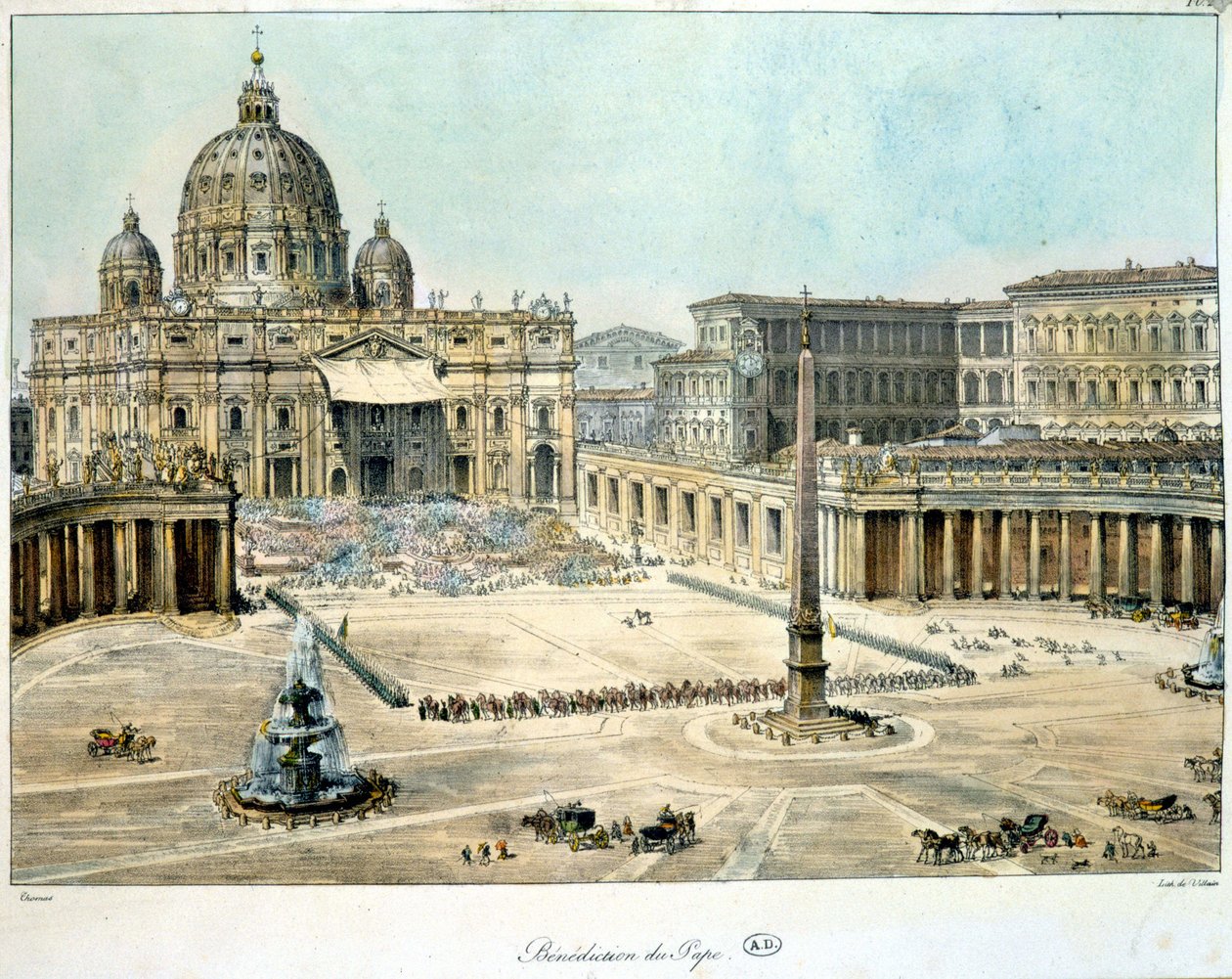 Požehnání papeže od sv. Petra Římského, ca. 1820. od Unknown artist