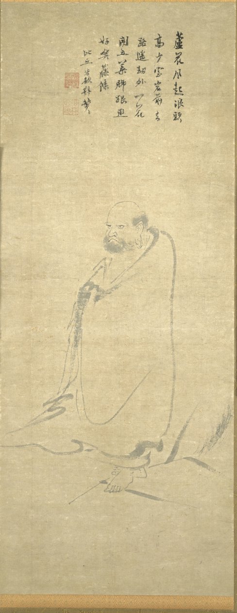 Bodhidharma Překračování Yangzi na rákosí od Unknown artist