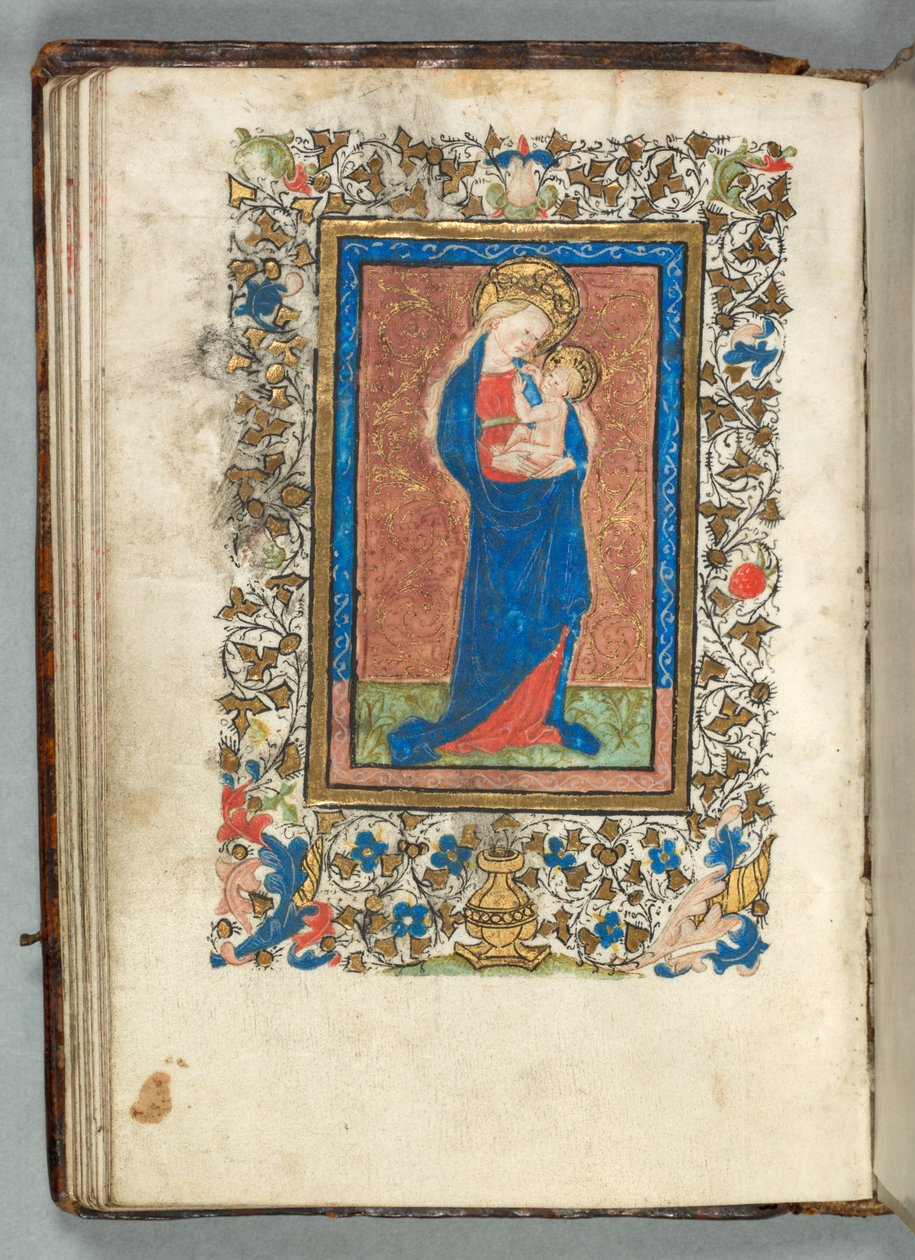 Kniha hodin (Využití Metz): Fol. 26v, Panna a dítě od Unknown artist