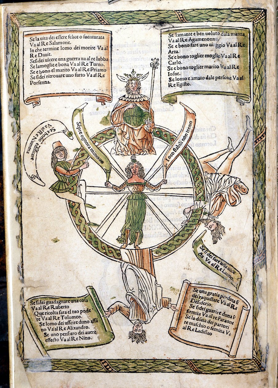 Kniha osudu štěstí od Lorenza Spirita. Incunable z roku 1484. Knihovna Marciana. Benátky od Unknown artist
