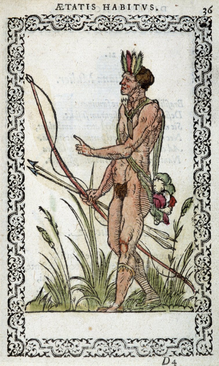 Brazilec v „Habits et effigies“ od Jeana Sluperia z roku 1572 od Unknown artist