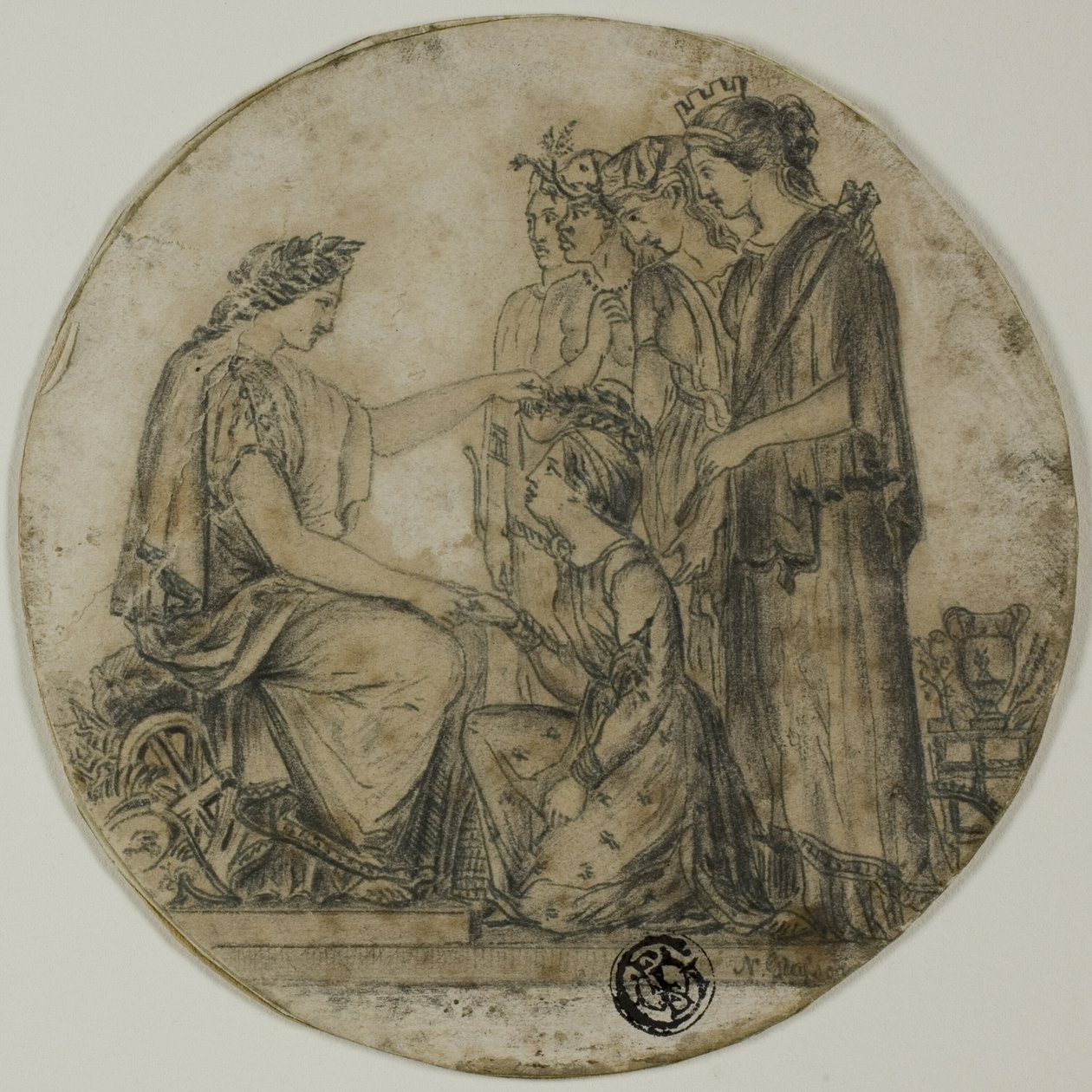 Britannia distribuující občanské koruny od Unknown artist