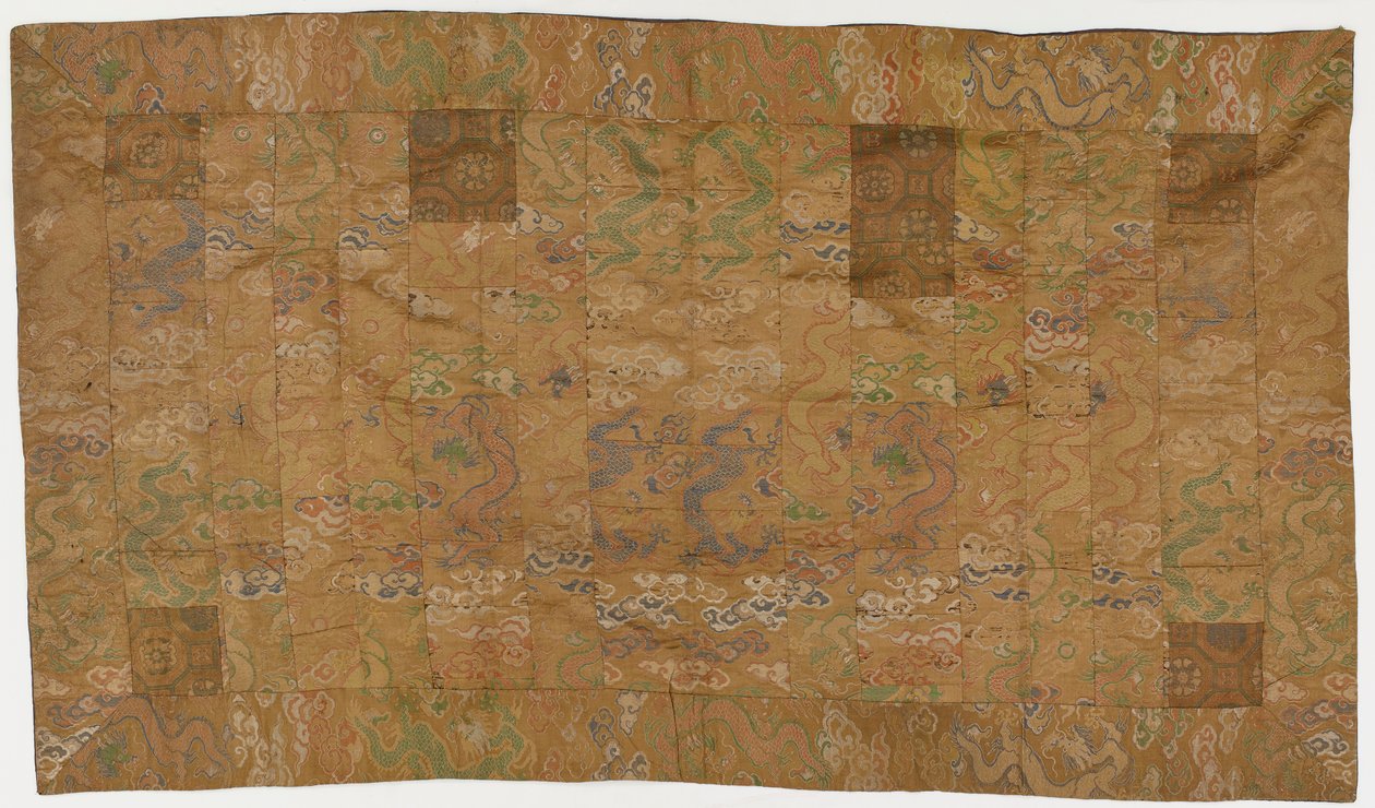 Brokát, hedvábí, roucho buddhistického mnicha, záplatované; od Unknown artist