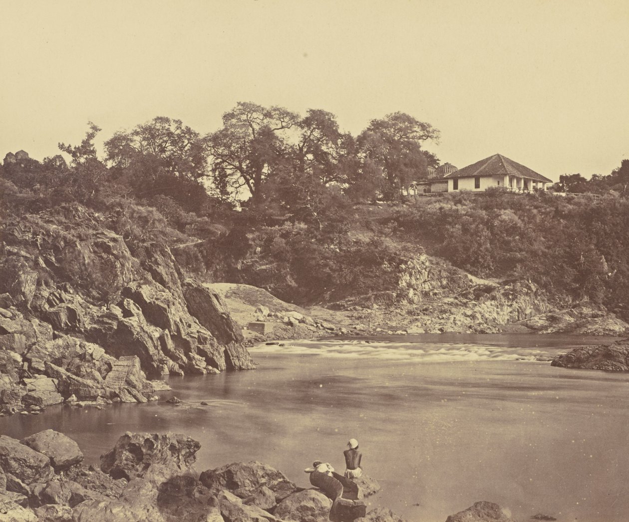 Bungalov v Marble Rocks. Nerbudda od Unknown artist