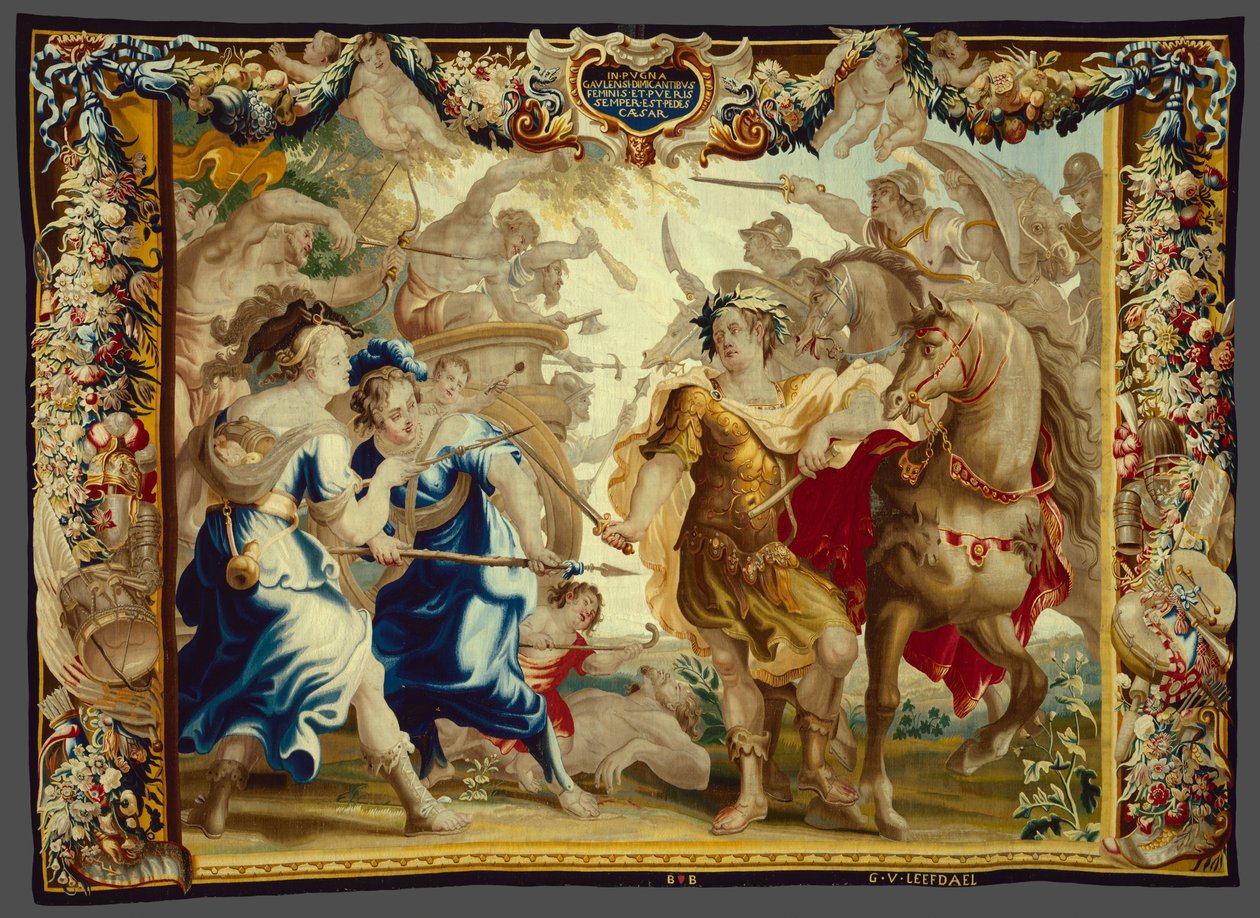Caesar v galských válkách z knihy Příběh Caesara a Kleopatry od Unknown artist