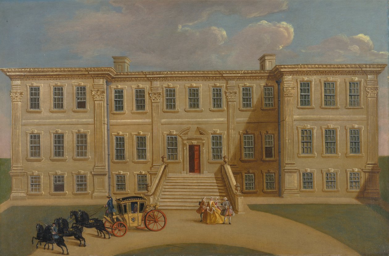 Calke Hall, Derbyshire, sídlo sira Henryho Harpura, Bt. od Unknown artist