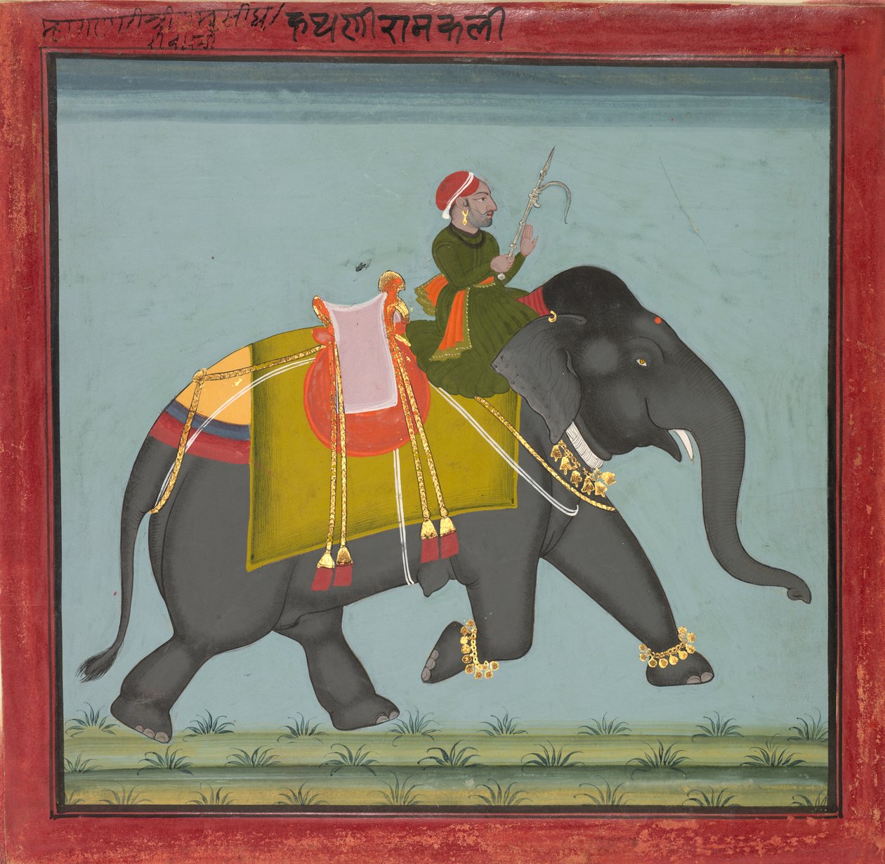 Caparisoned Elephant with Mahout od Unknown artist