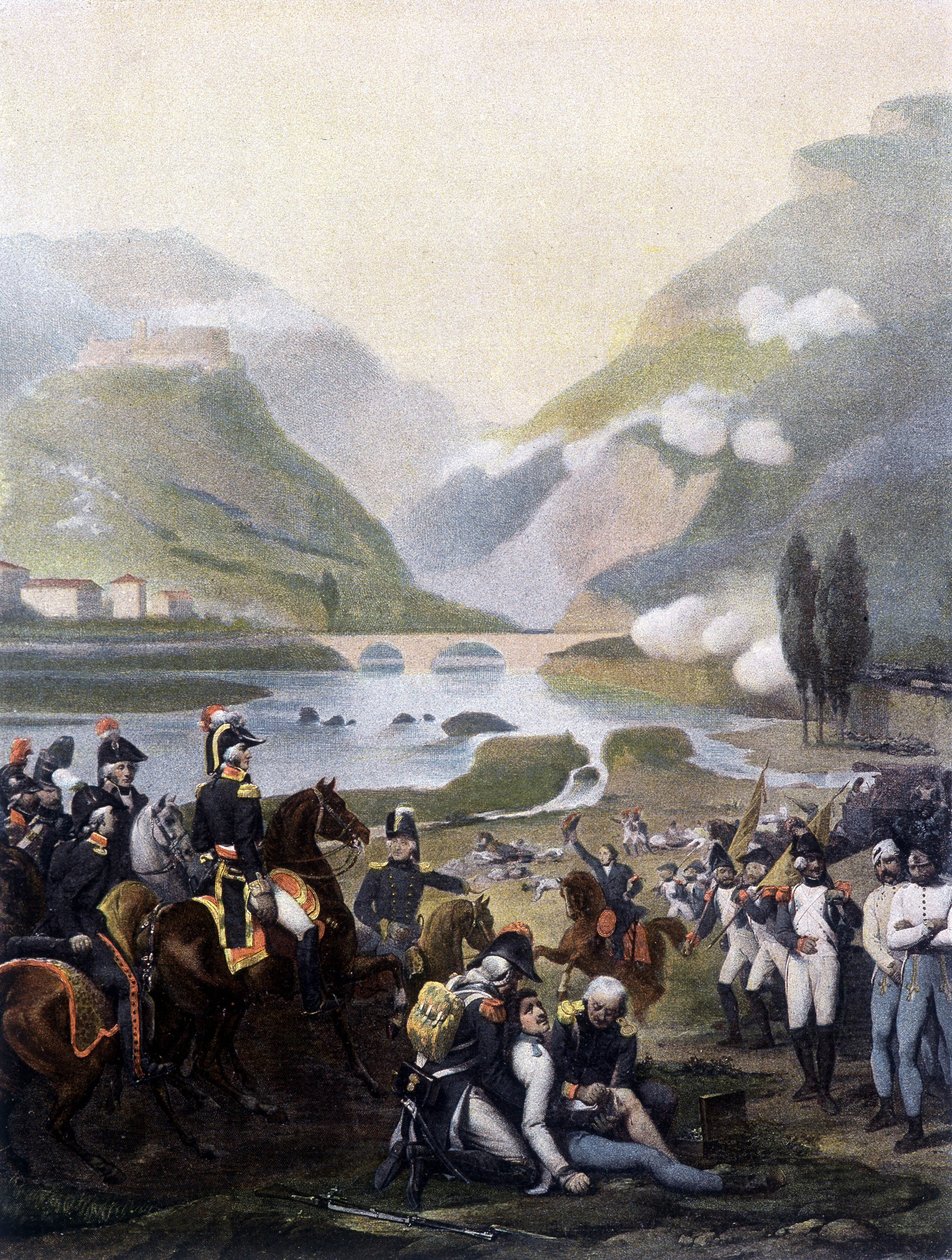 Dobytí hradu Pietra napoleonskou armádou 4. září od Unknown artist