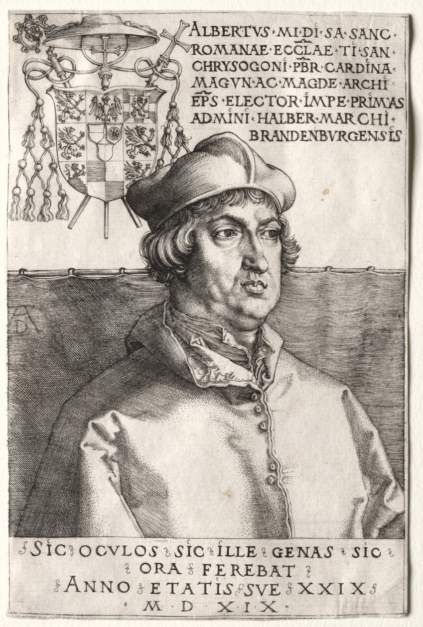 Kardinál Albrecht Braniborský – Malý talíř od Unknown artist