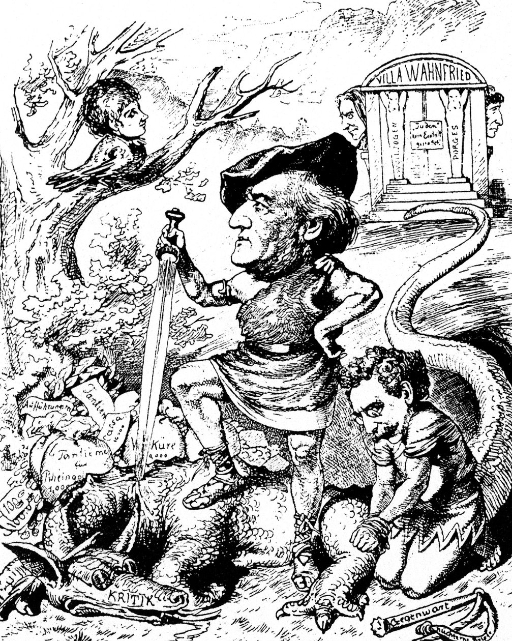 Karikatura Richarda Wagnera od Unknown artist