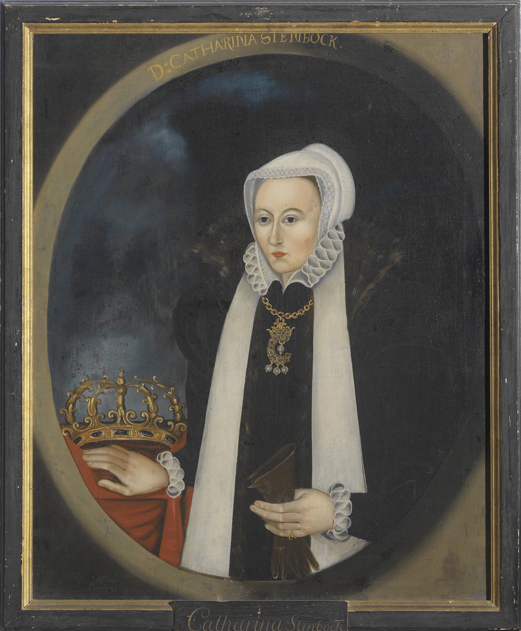 Catherine Stenbock, reine de Suede - Portrét Catherine Stenbock (1535-1621), královny Švédska, Anonym. Olej na plátně. Rozměr: 100 x 80 cm. Národní muzeum Stockholm od Unknown artist