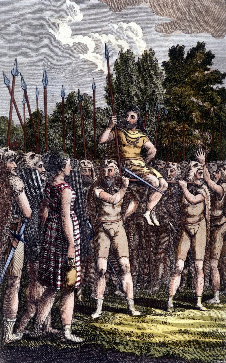 keltský obřad. 19. století rytina. od Unknown artist