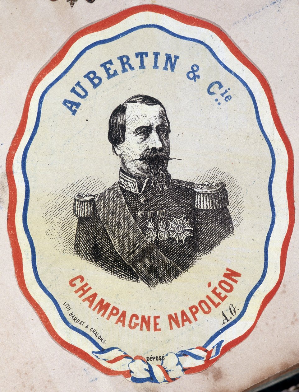 Šampaňské Napoleon-Aubertin & Cie. (portrét Napoleona III.) od Unknown artist