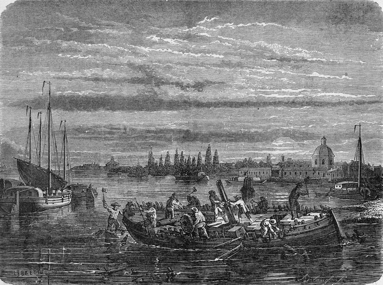 Charles Dallery nechal seškrábat svůj parník do Helice. V „Album vědy“, Editions Jouvet od Unknown artist