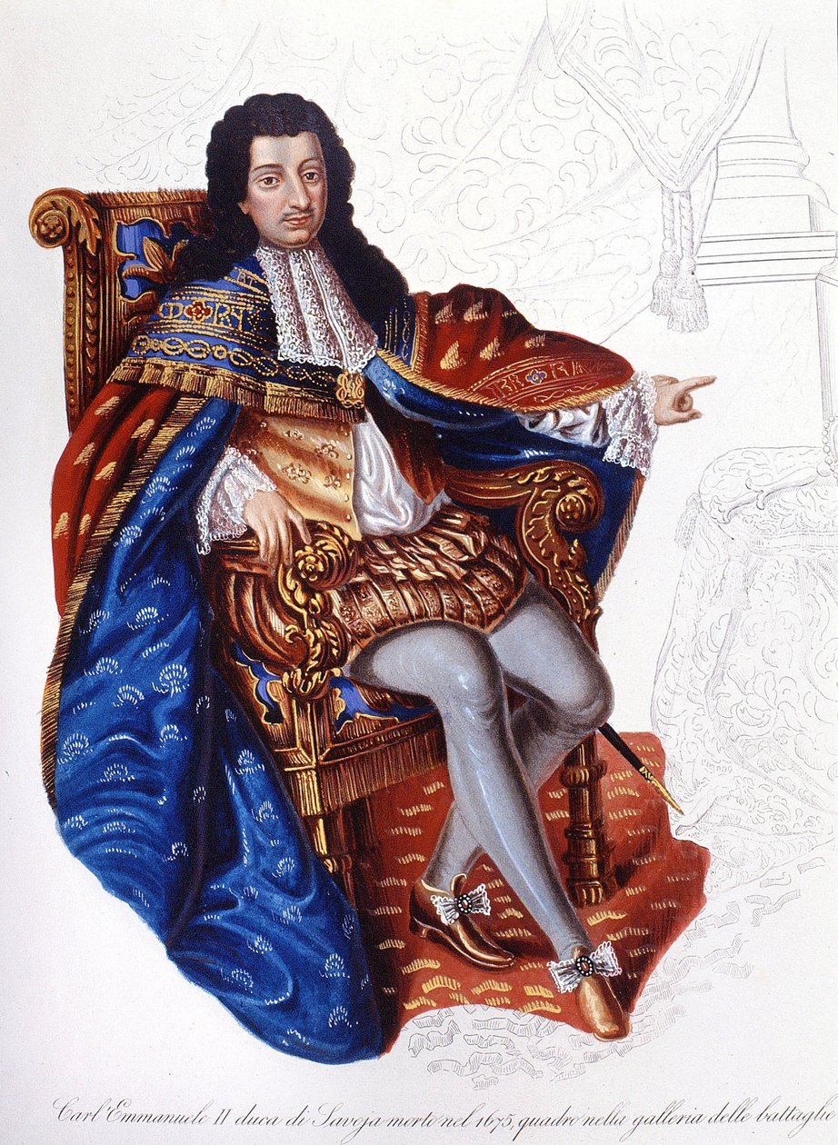 Karel Emmanuel II. (1634 - 1675), vévoda Savojský. od Unknown artist