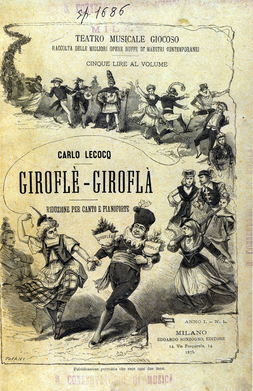 Charles Lecocq ""Giroflè - Girofla"". Přebal na noty. od Unknown artist