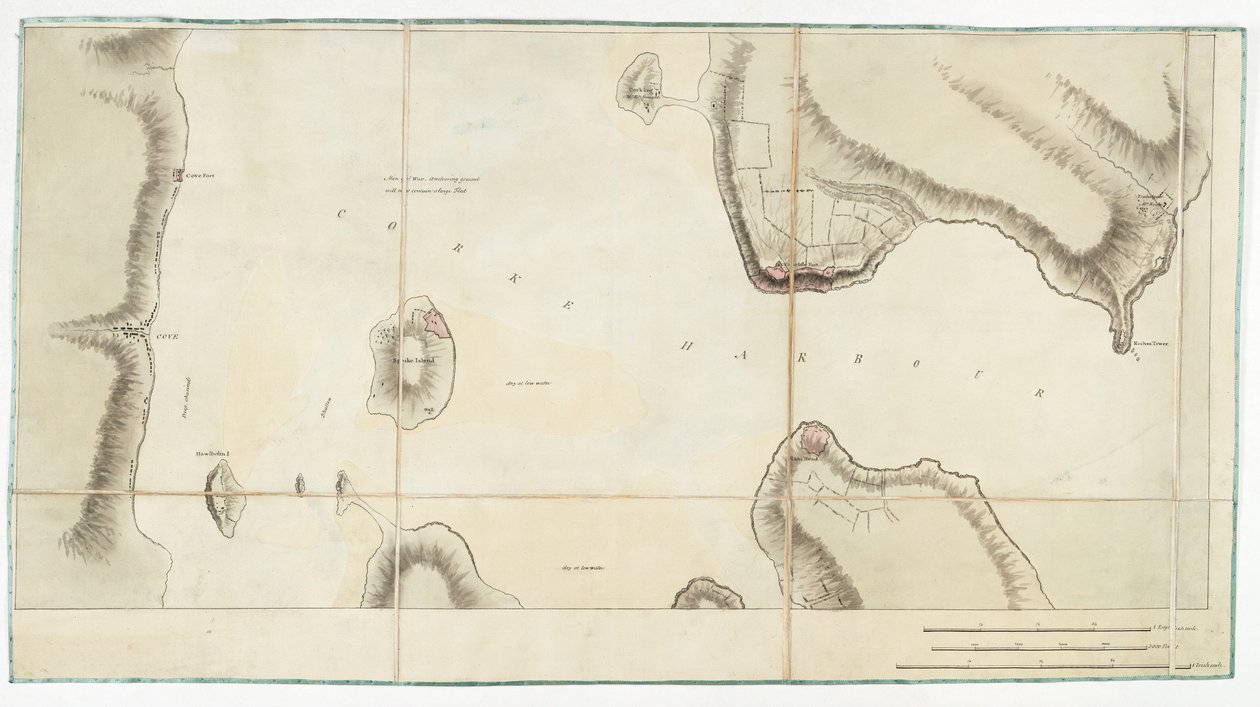Mapa přístavu Cork, Irsko od Unknown artist