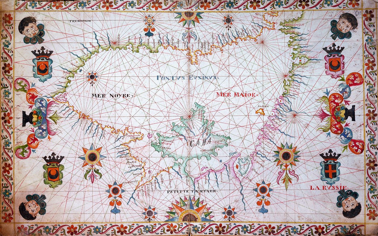 Mapa Černého moře od Unknown artist