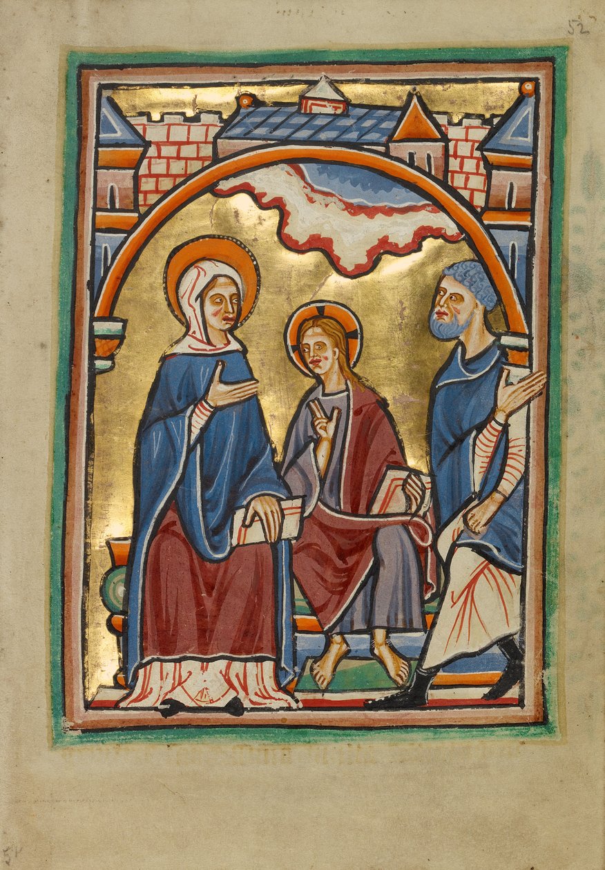 Kristus žehná svým rodičům od Unknown artist
