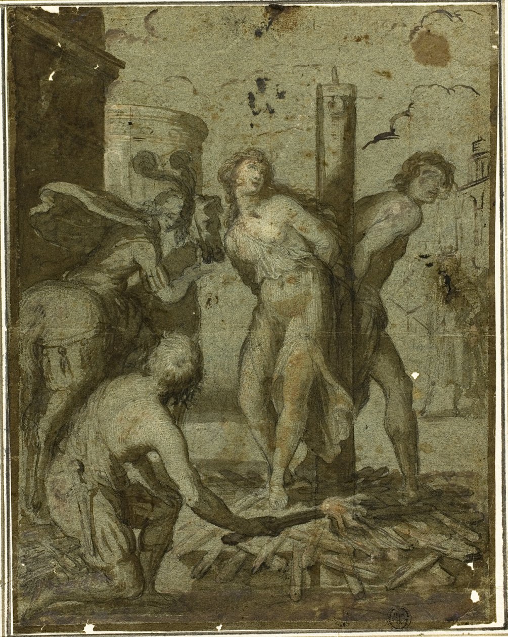 Clorinda zachraňuje Olinda a Sophronii od Unknown artist