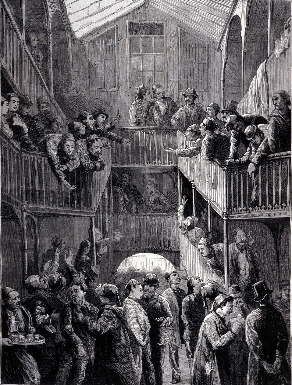 Konstantinopol: burza na předměstí Galata v roce 1878. od Unknown artist