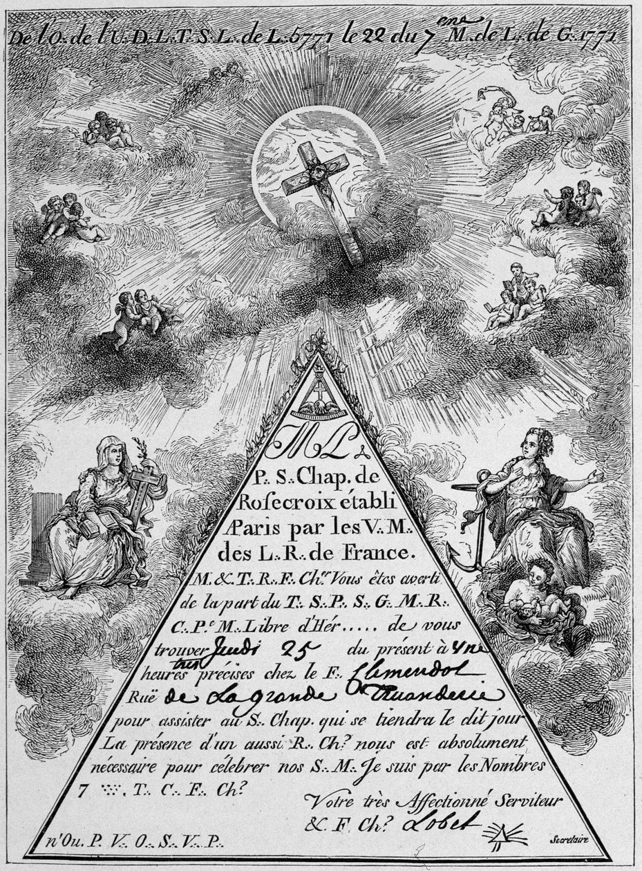 Svolání růžového kříže (faksimile) - Francie od Unknown artist