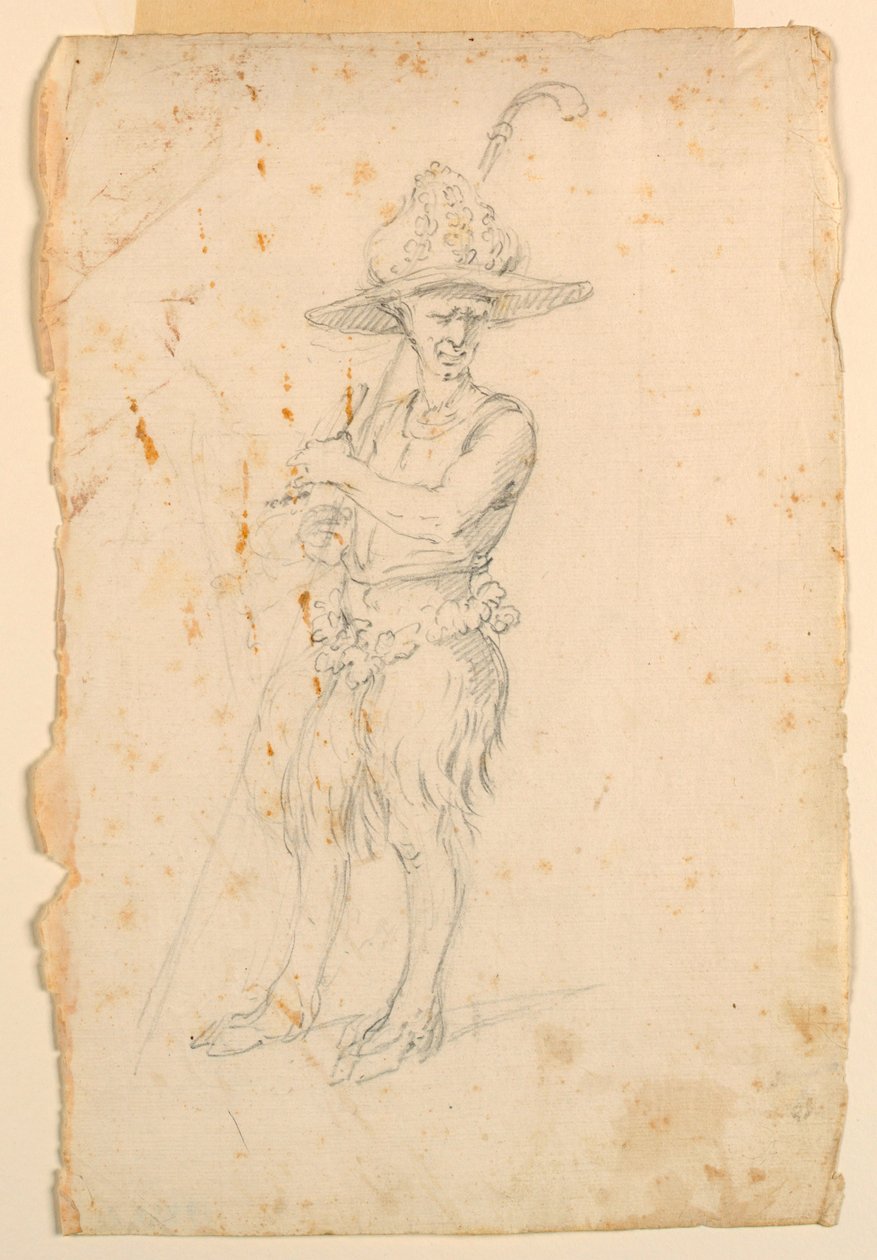 Kostýmní návrh: Satyr pro balet od Unknown artist