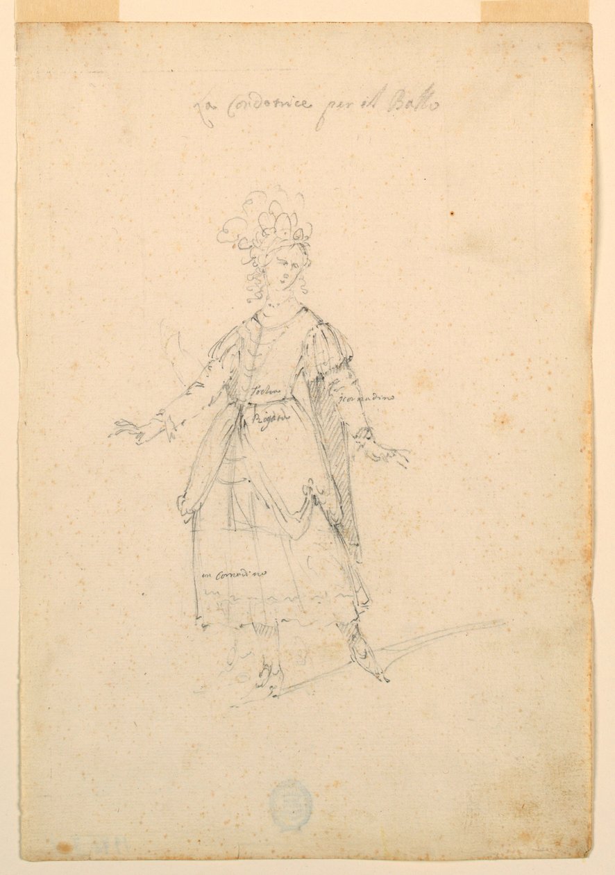 Kostýmní návrh: Zpěvačka pro balet od Unknown artist