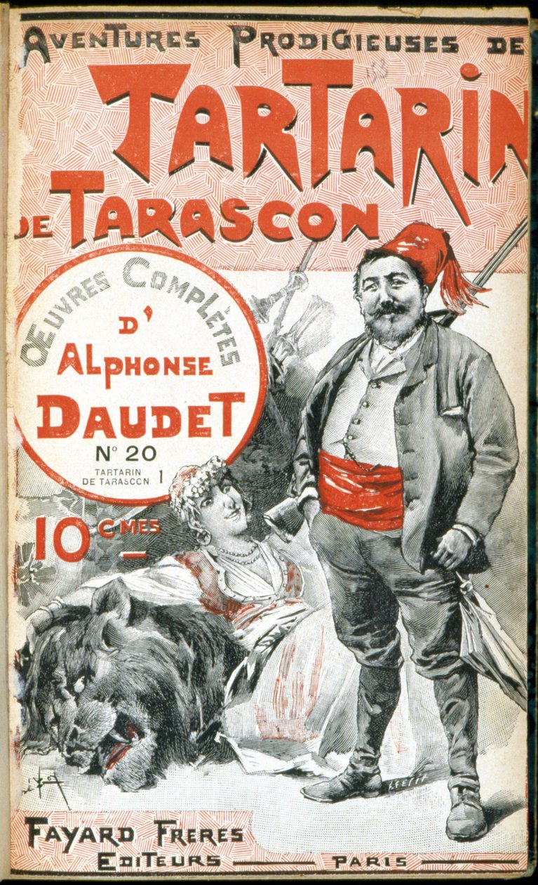 Obálka Daudetova „”Podivuhodných dobrodružství Tartarina de Tarascon”. od Unknown artist