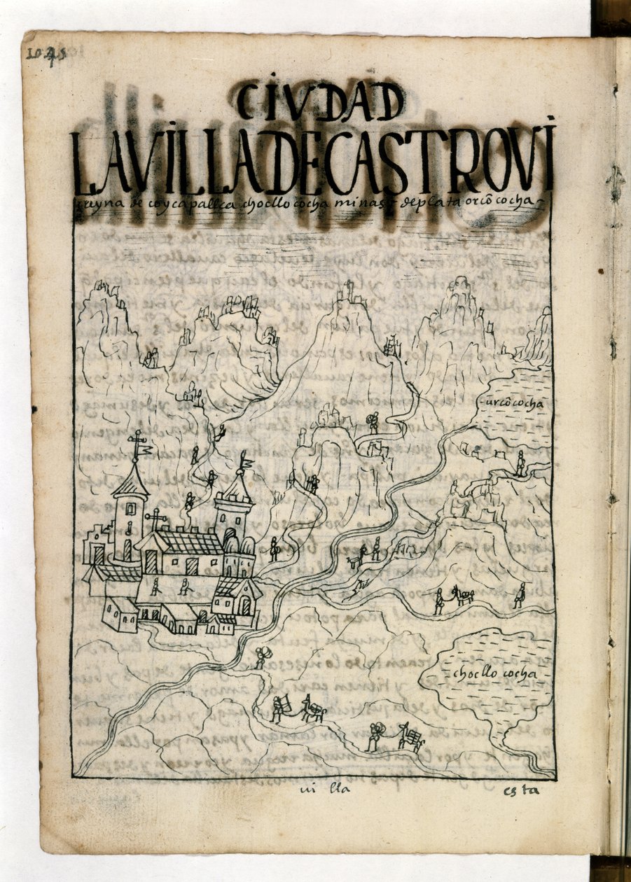 Věk DISCOVERY: Kresba indiánského umělce ze 17. století, na níž je zobrazen stříbrný důl v... od Unknown artist