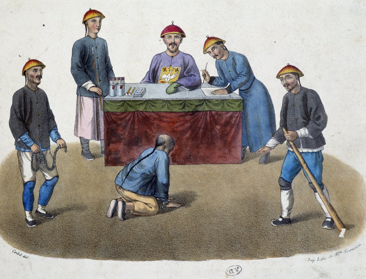 Každodenní život Číňanů - Spravedlnost: Zabráněno před soudcem, sd. 19. století od Unknown artist
