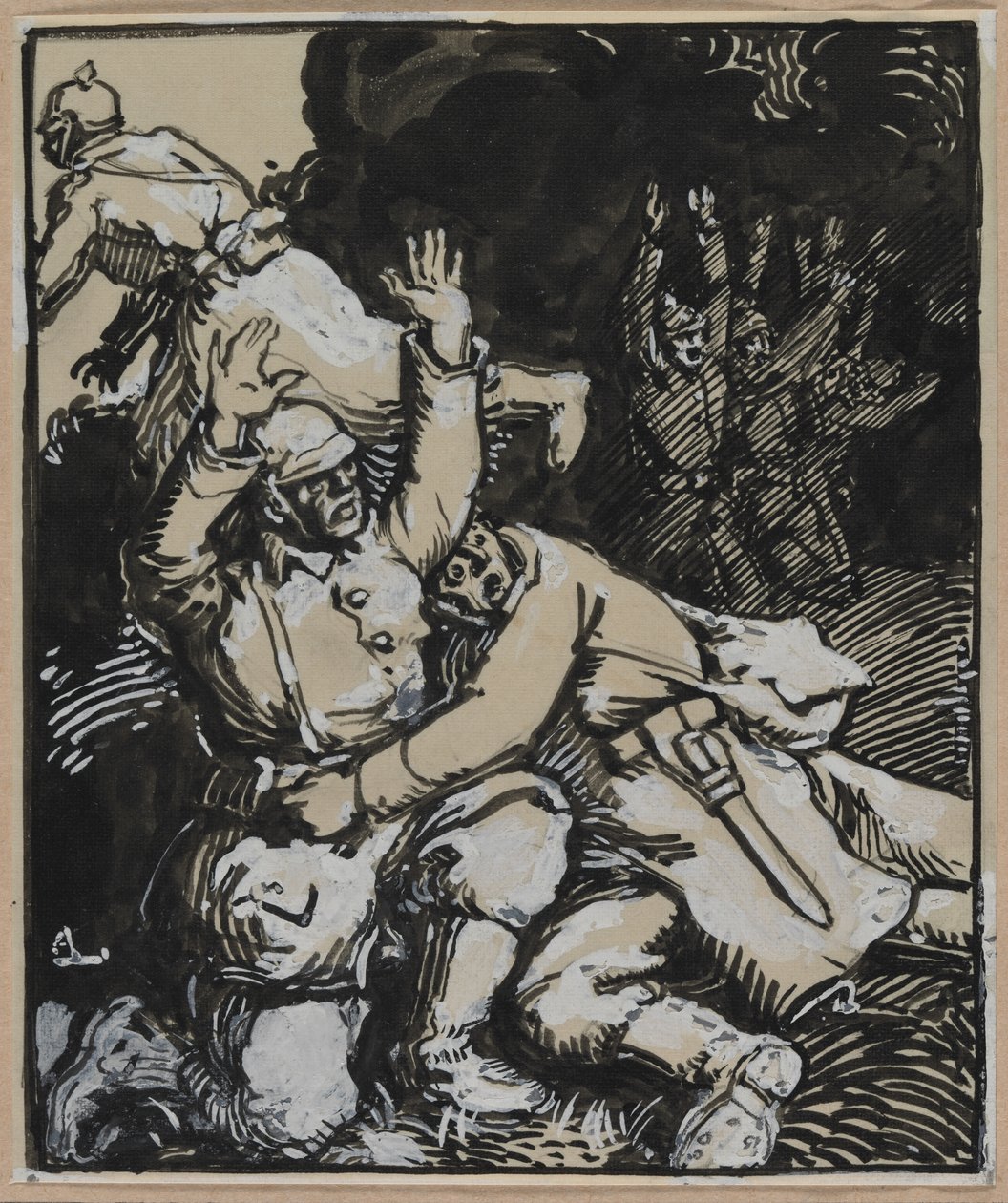 V zákopu se němečtí vojáci vzdávají od Unknown artist