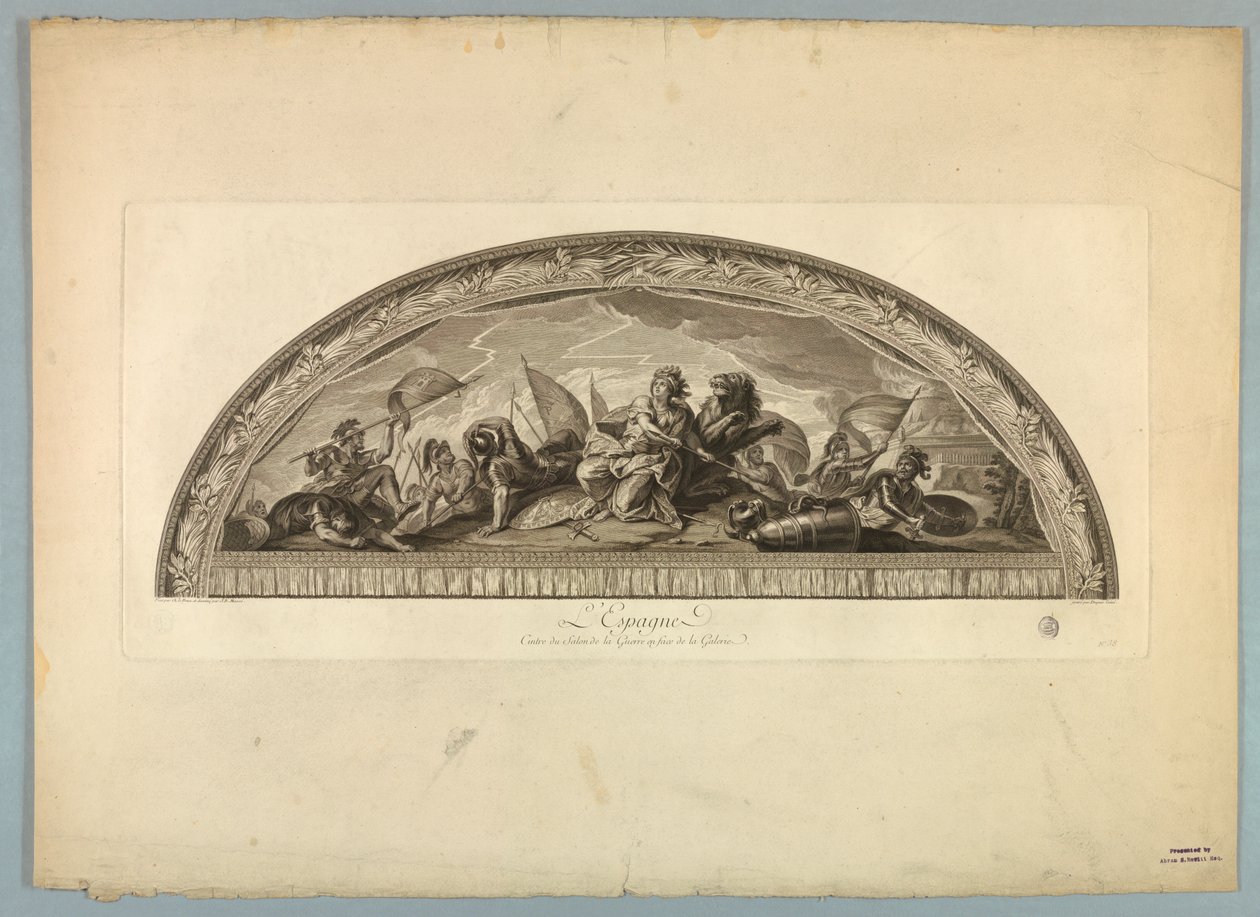 Dekorace od Lebruna a Mignarda na paláci ve Versailles od Unknown artist