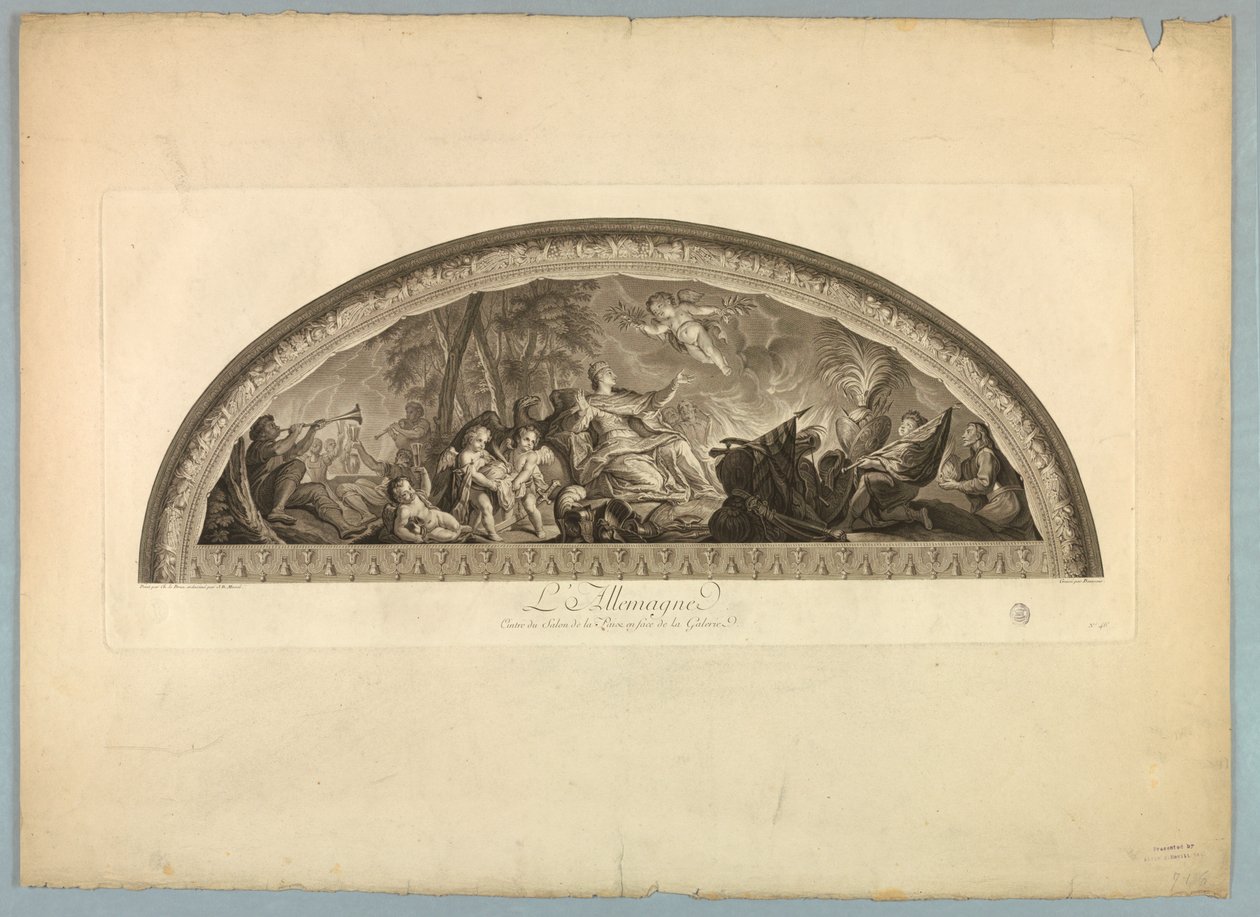 Dekorace od Lebruna a Mignarda na paláci ve Versailles od Unknown artist